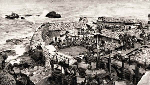 平田ノ袋澗跡:利尻町博物館展示